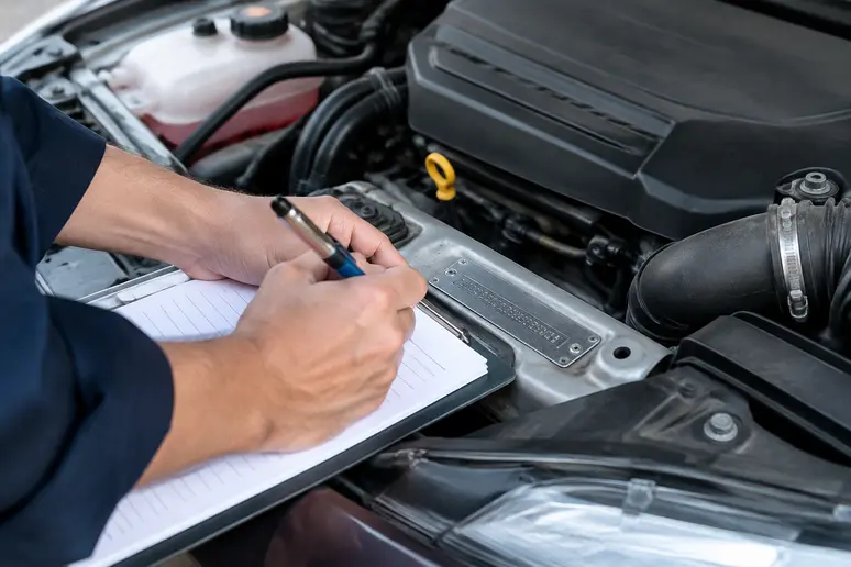 Vérification du numéro d'identification sur un Ford Kuga d'occasion avant l'achat
