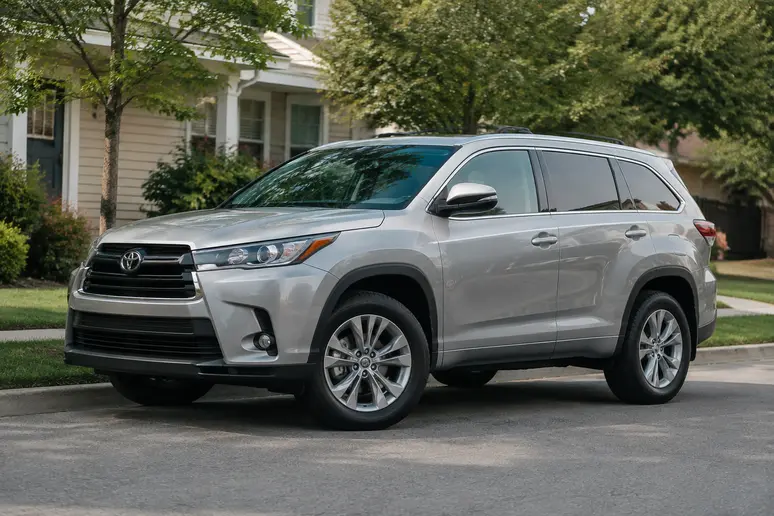 SUV familial stationné sur une route pour évaluer sa fiabilité au quotidien.